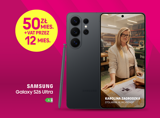 Przedsiębiorca korzystający z Internetu i usług T-Mobile dla firm