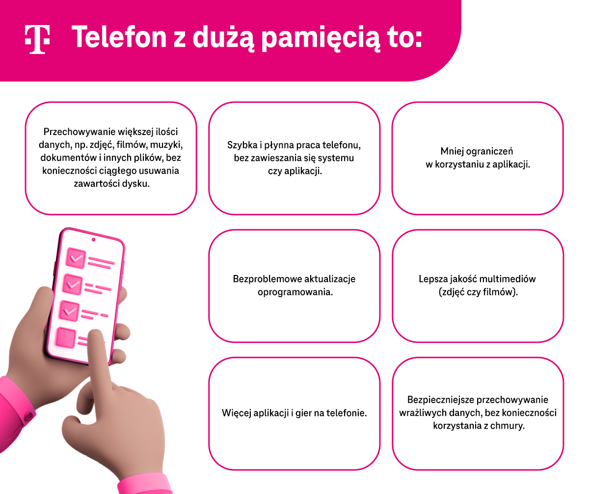 Telefon z dużą pamięcią to - zalety i funkcjonalności takiego smartfona